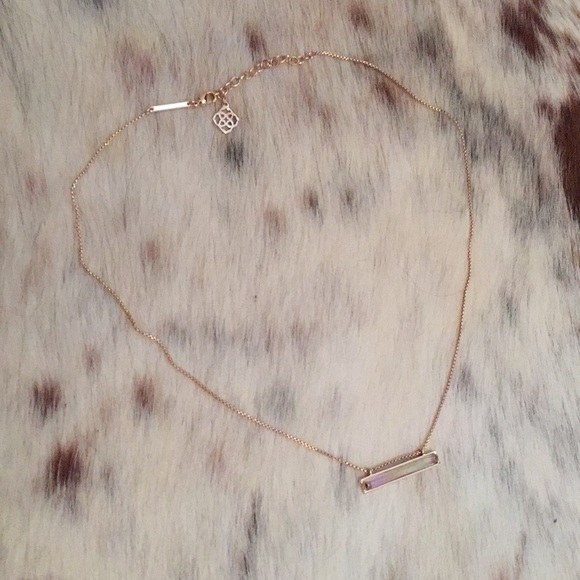 Kendra Scott Jewelry - Kendra Scott Rose Gold Iridescent Bar Necklace